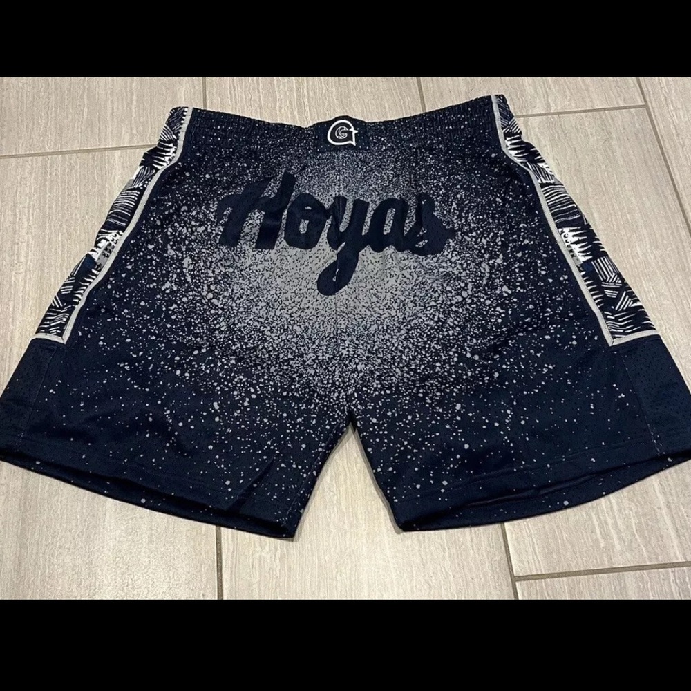 GEORGETOWN HOYAS BASKETBALL MITCHELL NESS COLLEGE VAULT GAME UNIFORM SHORTS MED